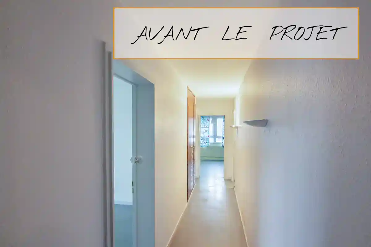 vue vers le fond du couloir avant le projet