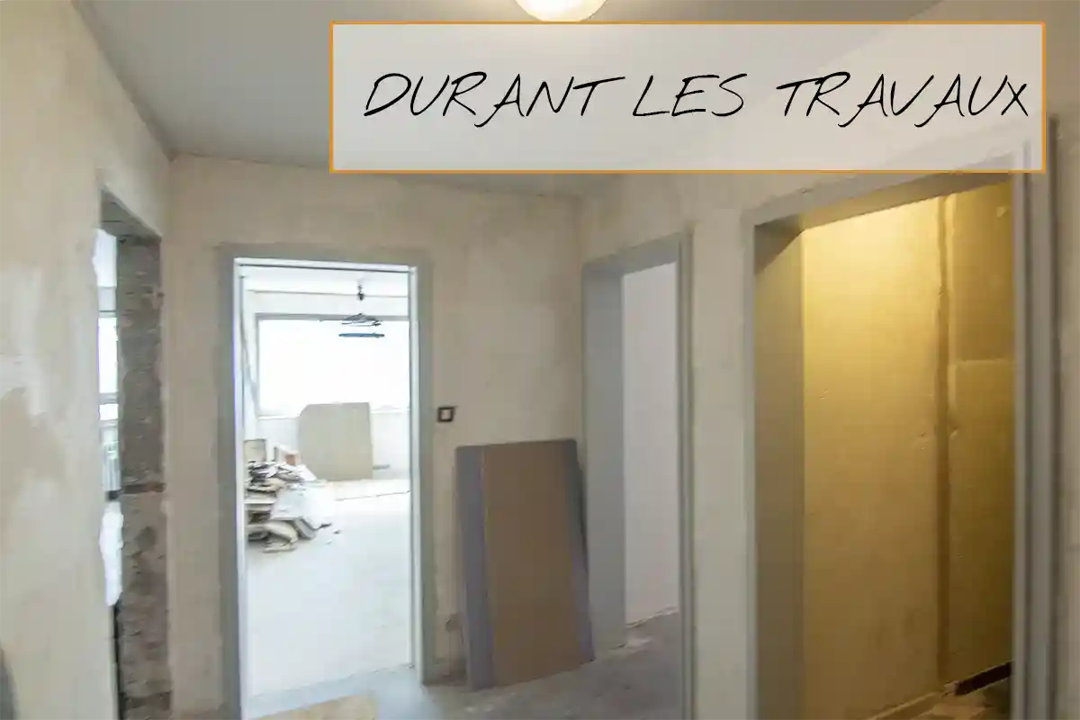 travaux dans l'appartement, côté entrée