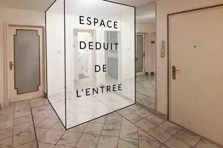 déduction de l'espace de l'entrée